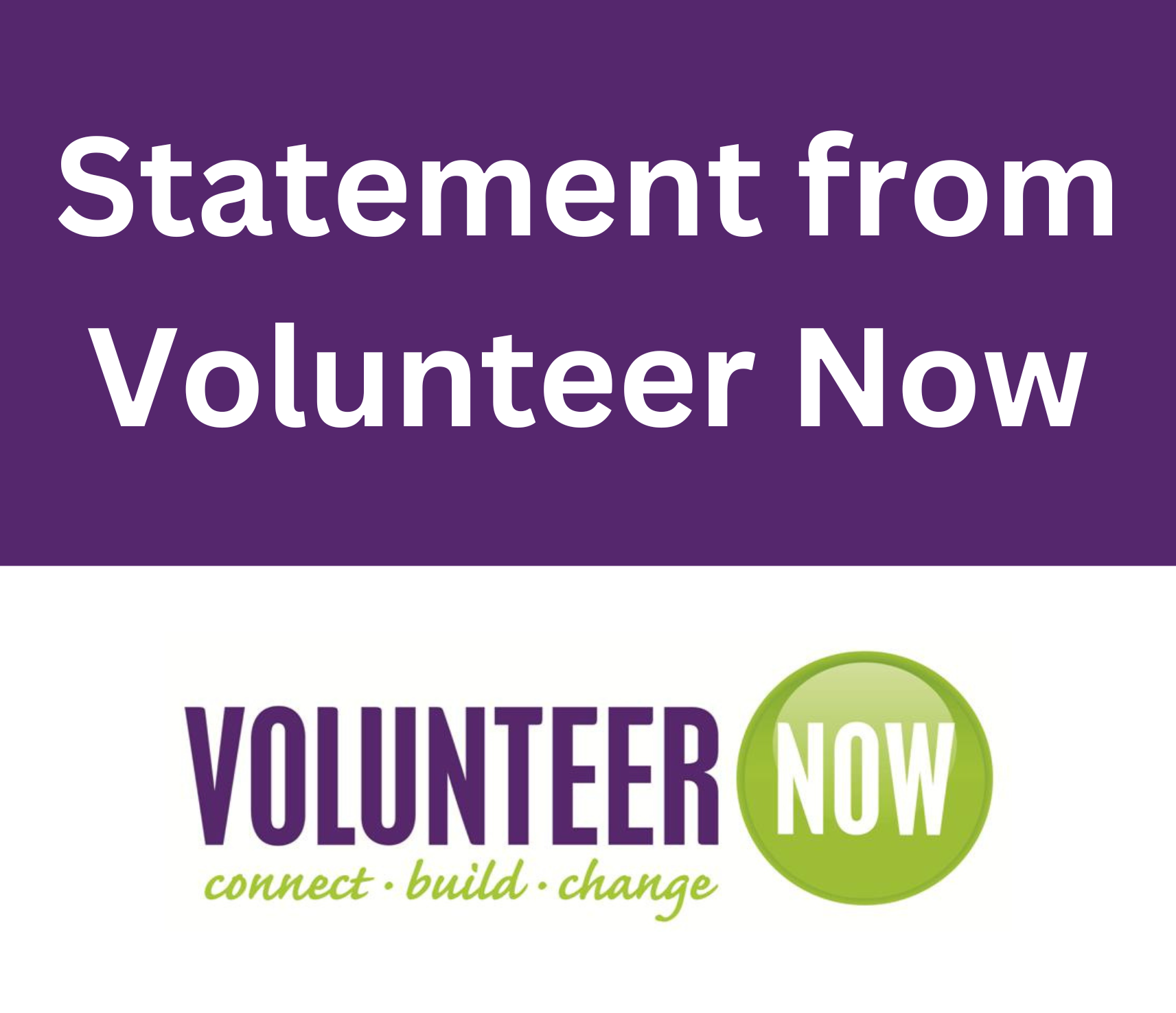 Statement from Volunteer Now